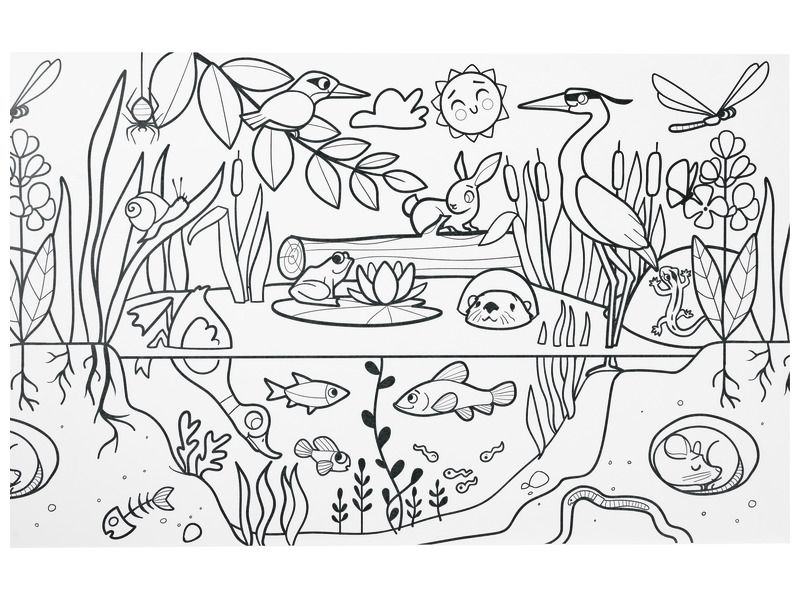 Fresque geante a colorier