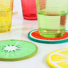 Sous-verres fruités