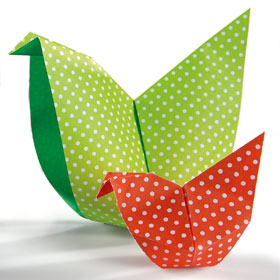 Origami : la poule