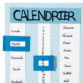 Calendrier à fabriquer